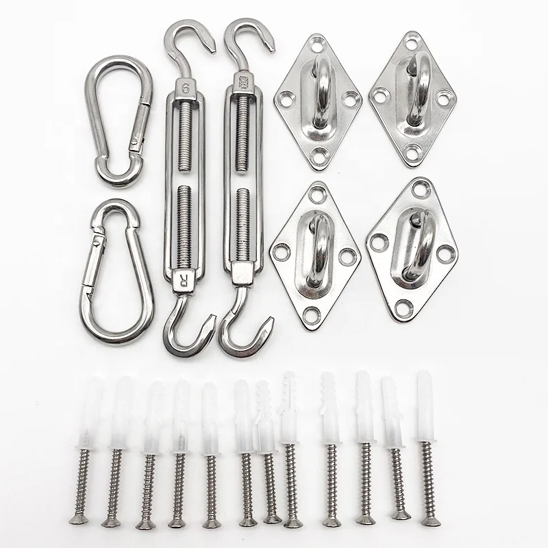Top Quality Triangle Sun Shade Sail Fixing Accessories Marine Hardware Rigging  Shade Canopy Fixing Fittings For Sale