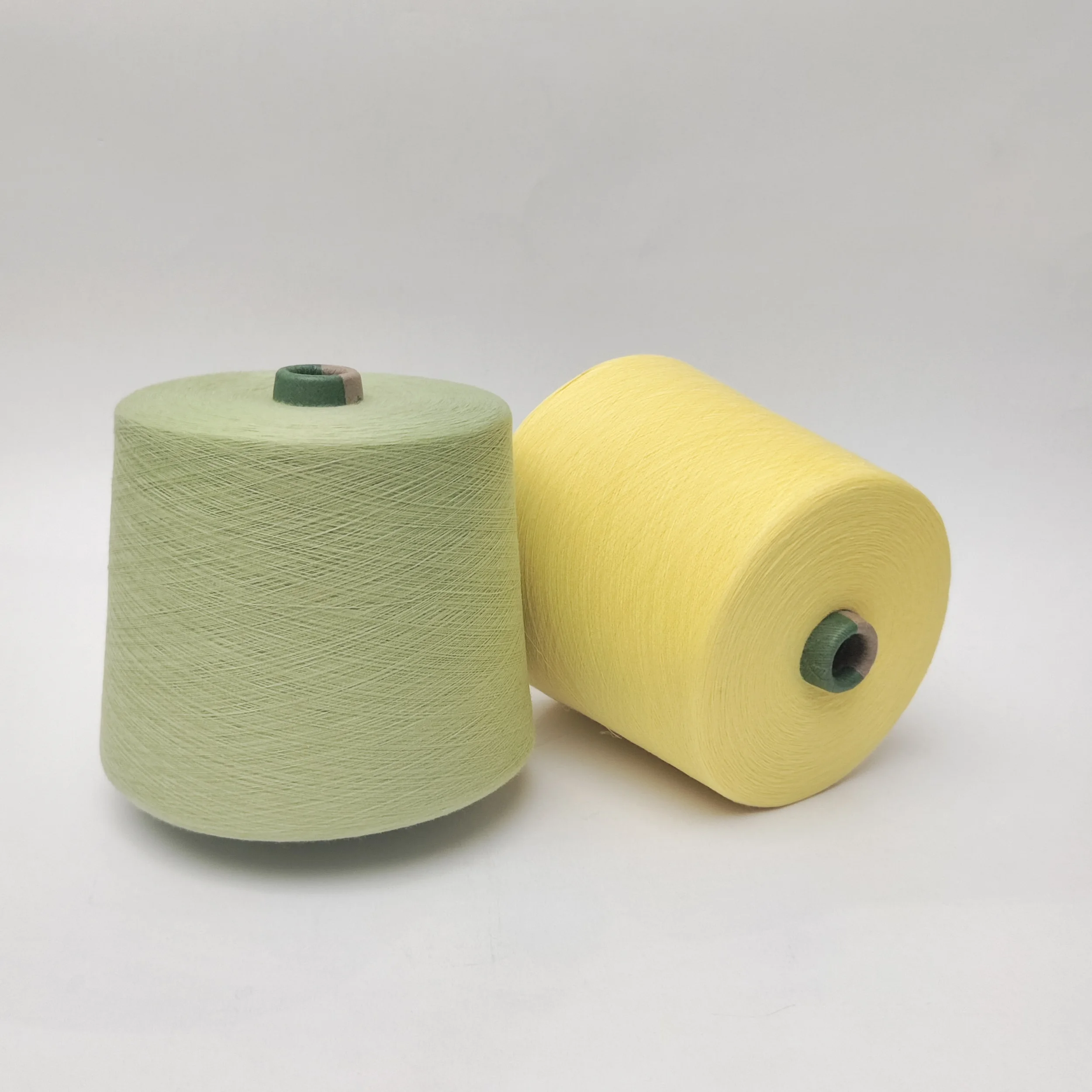 green high-quality 100% cotton dyed yarn for knitting for towel BCI cotton 20s 30s Carded yarn Combed yarn