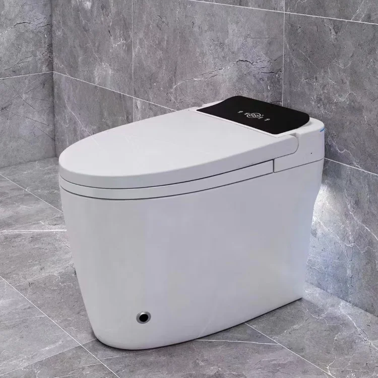 Bathroom Luxury Sensor Electric Automatic Flush Wc Bidet Ceramic Floor One Piece Intelligent Smart Toilet Bow