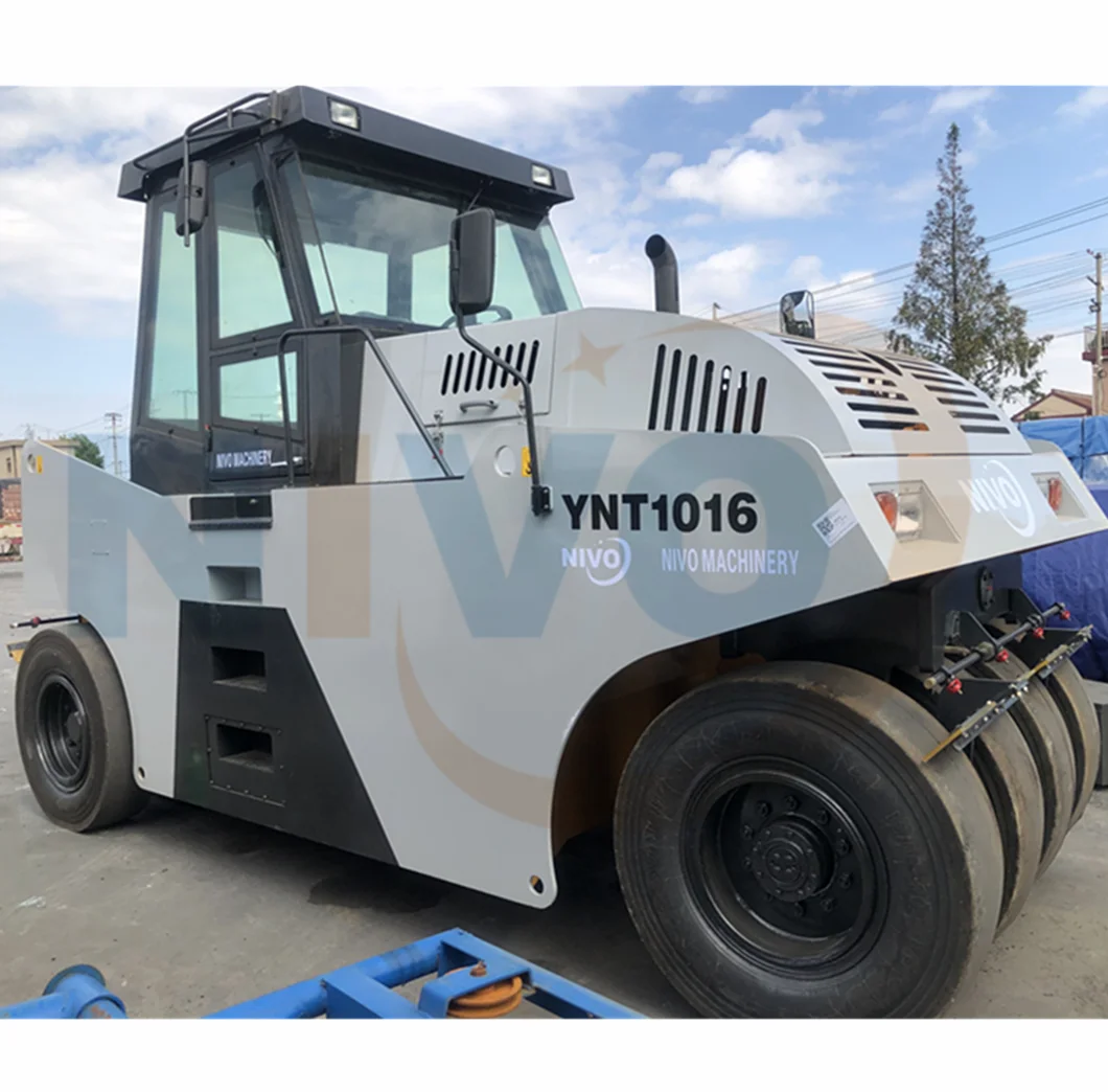 NIVO YNT1016 10Tons Hot Sale Pneumatic Four Tire Road Roller 16tons tyre vibratory road roller for road Construction or parts