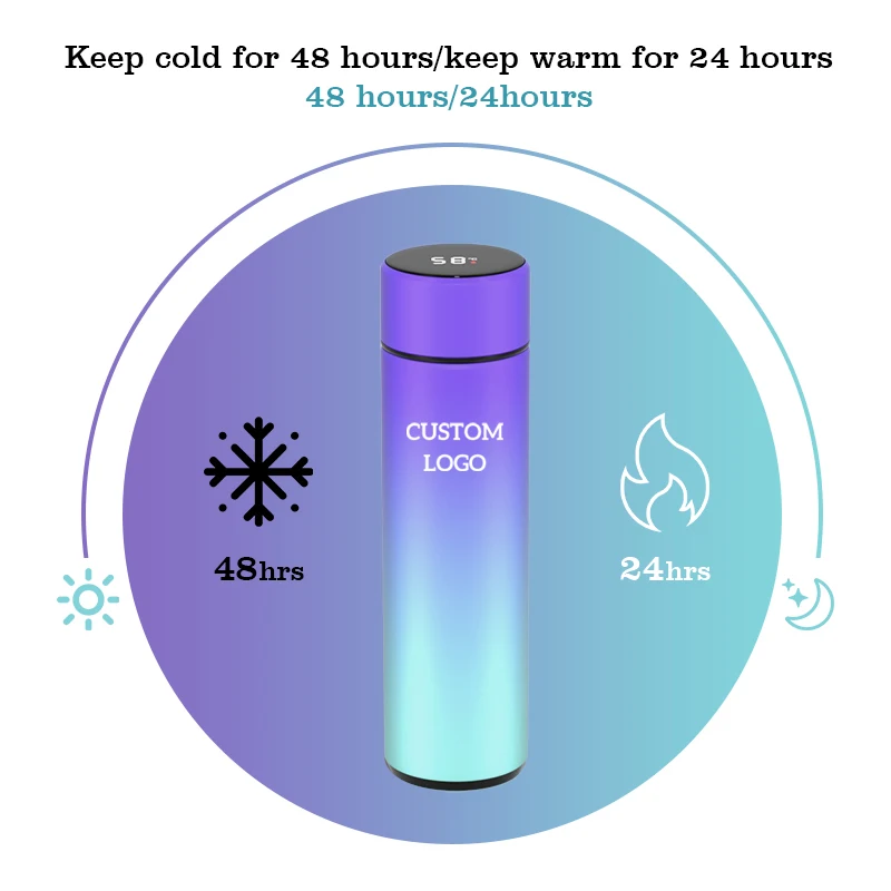Top Quality Portable Adult 304 Leak Proof Personalized Intelligent Smart Vacuum Flask For Teenagers