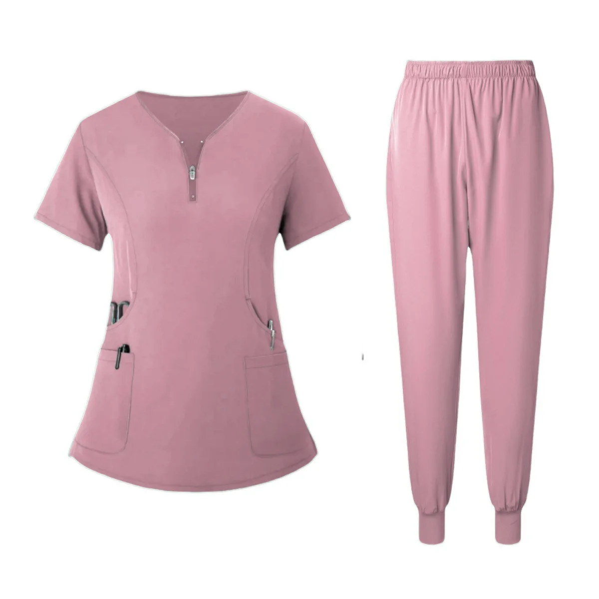 Custom Logo Plain Breathable Nurse Uniforms Fashion Design Clinic Work Clothes Womens Medical Scrubs Uniforms Sets