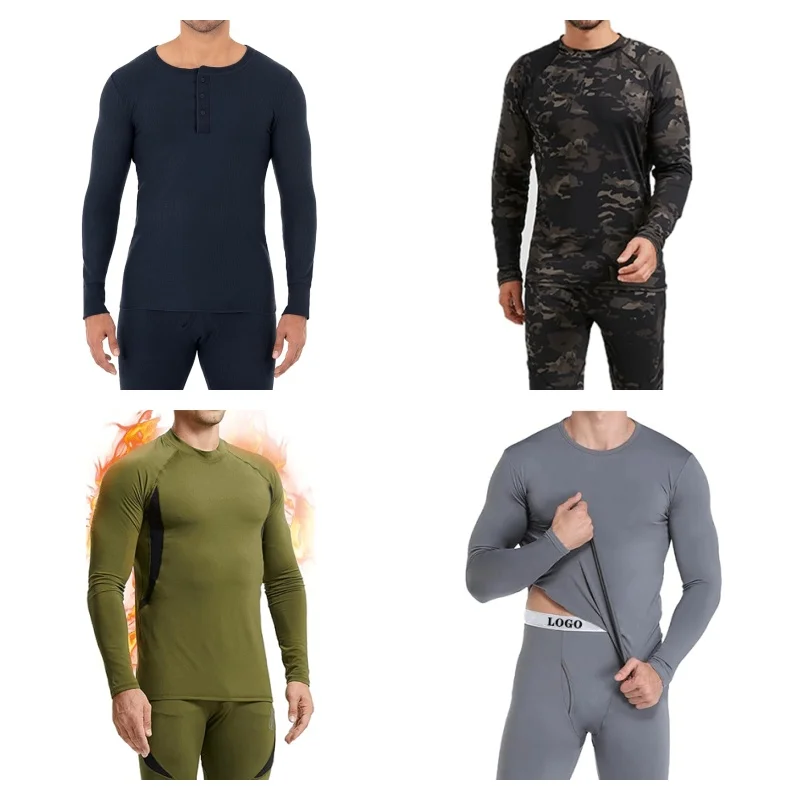 OEM Manufacturer Mens Thermo Underwear Heated Long Johns Set Custom Mens Thermal Underwear