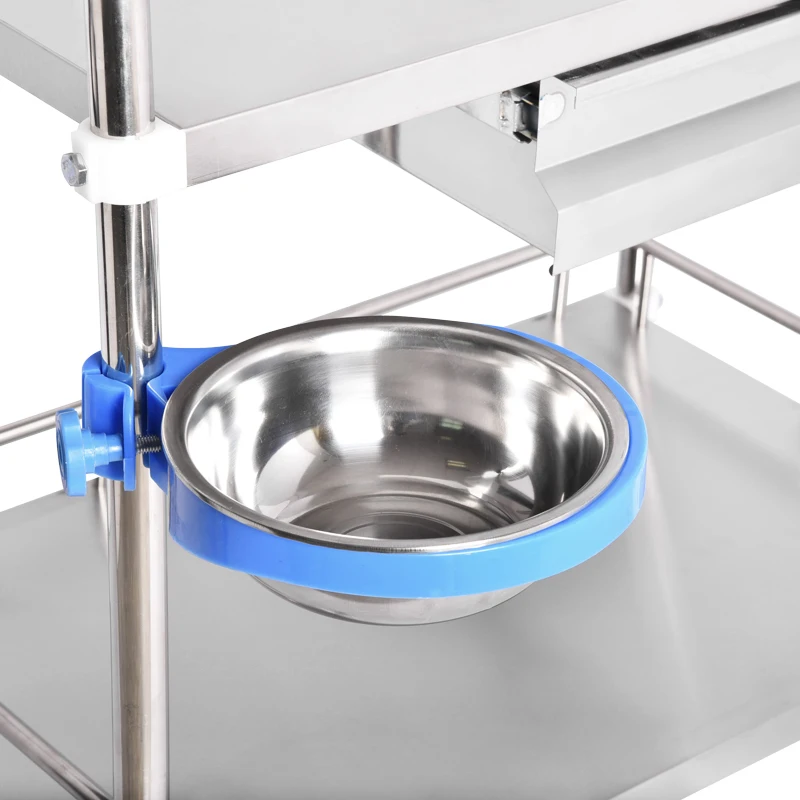 Hospital Emergency Instrument Patient Surgical Nursing Rolling Cart Stainless Steel Medical Trolley