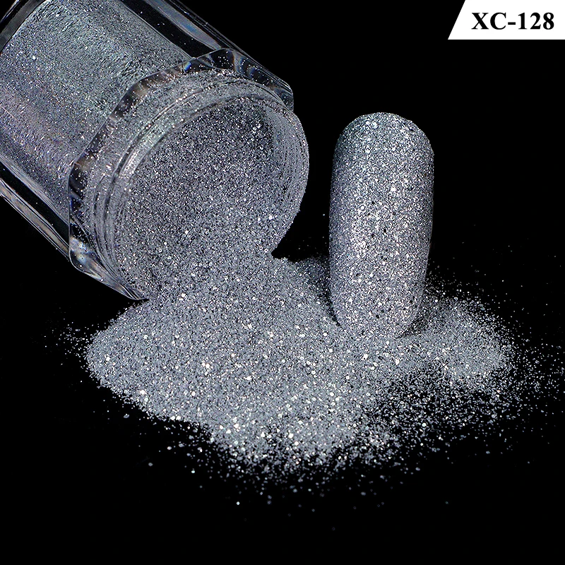Алмазный Блестящий Серебряный Порошок для макияжа косметики ногтей украшение серебряный