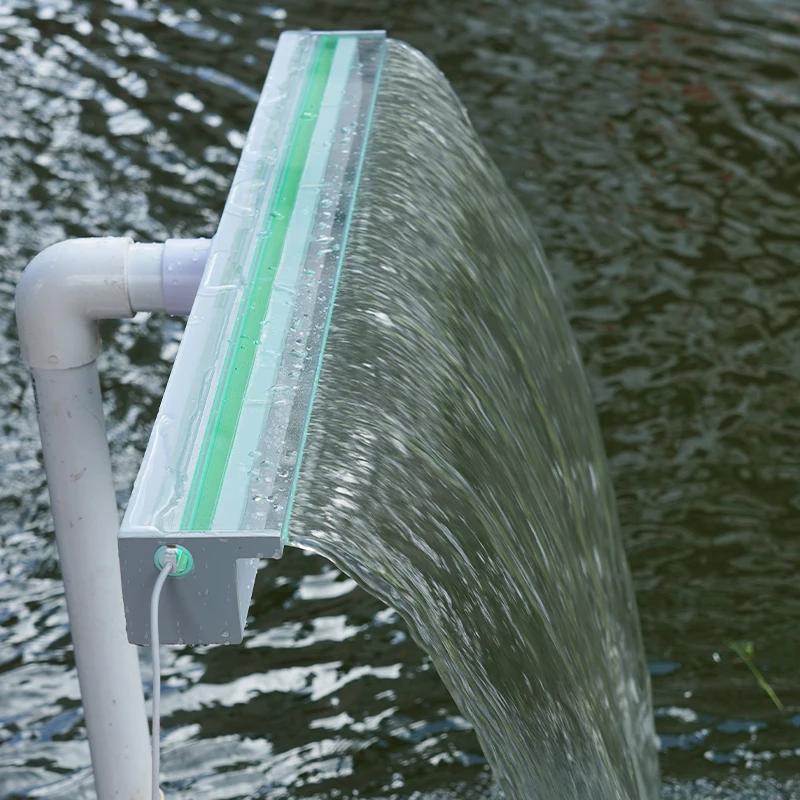 Water sheer descent waterfall cascade piscine acrylic swimming pool fountain waterfall with LED light