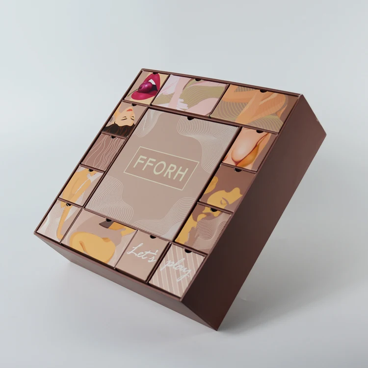 custom Christmas eve advent calendar packaging box surprise calender chocolate candy mystery santa gift boxes for new years