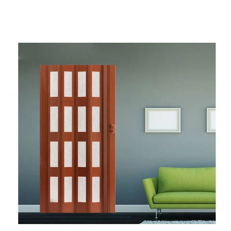 Waterproof Plastic Louvers Acoustic Accordion Door For Bathrooms Doors