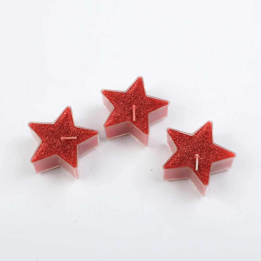 Handmade mini art tealight candle with wax cotton wick