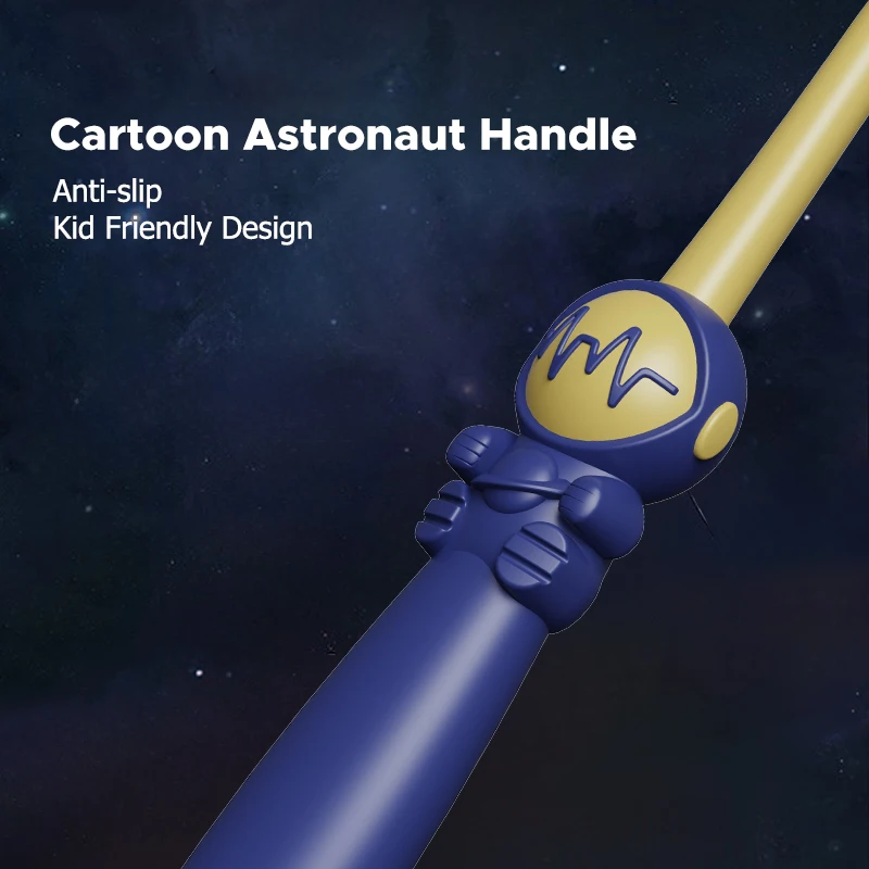 new design funny cartoon dinosaur 3-Sided kid Toothbrush