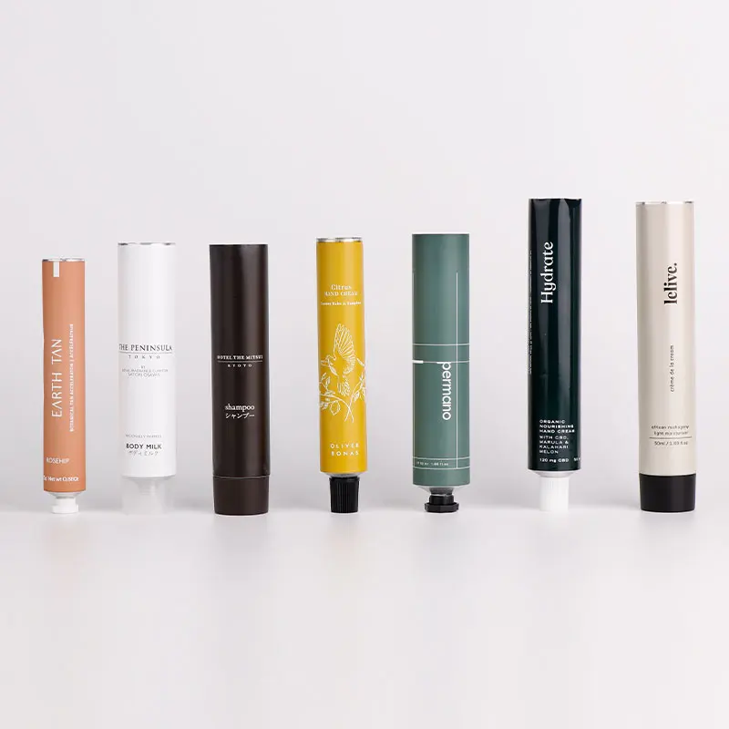Aluminum collapsible cosmetic tubes hand cream aluminum tube with free sample