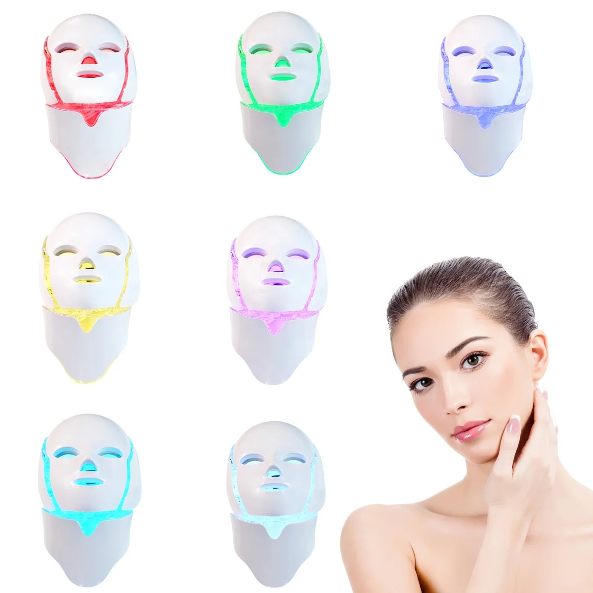 2021 Best Seller Premium Quality PDT 7 Color Led Phototherapy Face Mask Korea