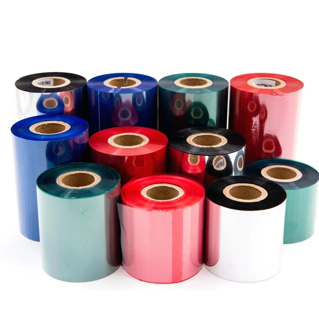 Fineray All Resin 110mm*300m Size Can Be Customized High Quality Red/Blue/Green/Yellow Colored Thermal Transfer Ribbon