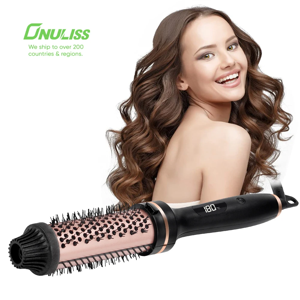 Hair Straighteners Culer Brush for Women,  Heating Hair Straightening Brushes Gifts, Round Brush 2 in 1 Hair Curler Hot Brush