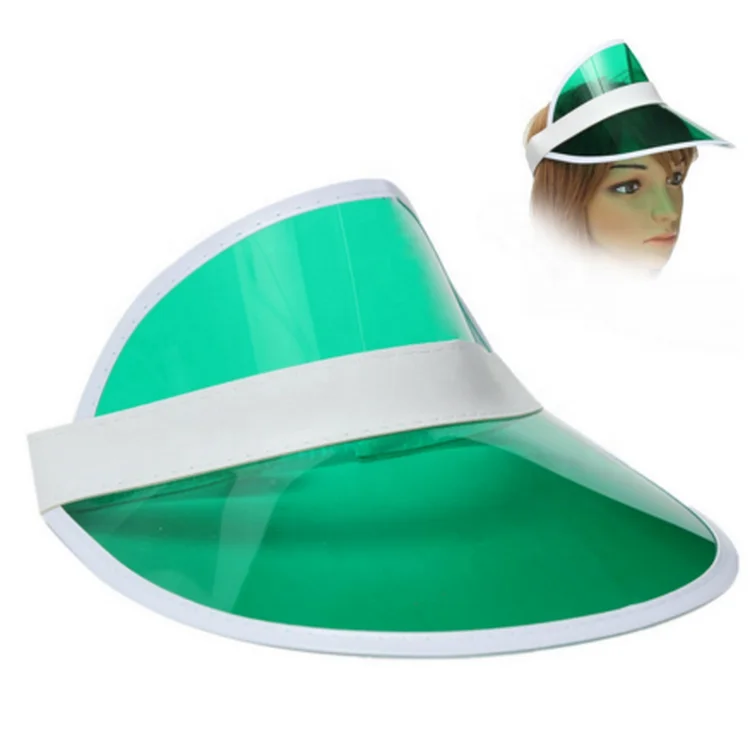 Fashion awesome Plain Simple Summer Fashion UV Green Plastic Sun Visor Cap