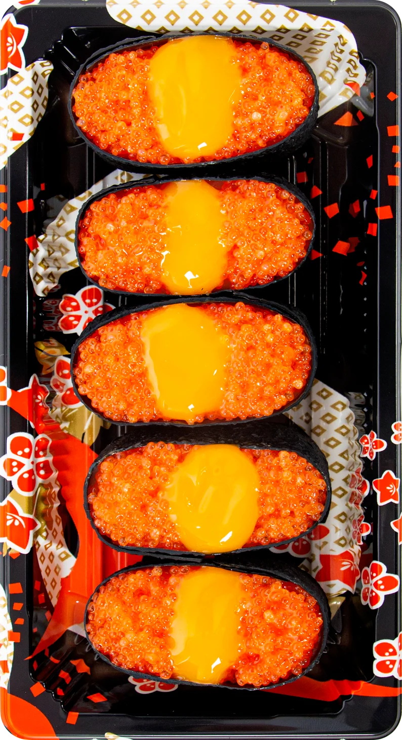 Hot Sale Printed Flower Plastic Disposable Sushi Packing Box with Lid for Packaging