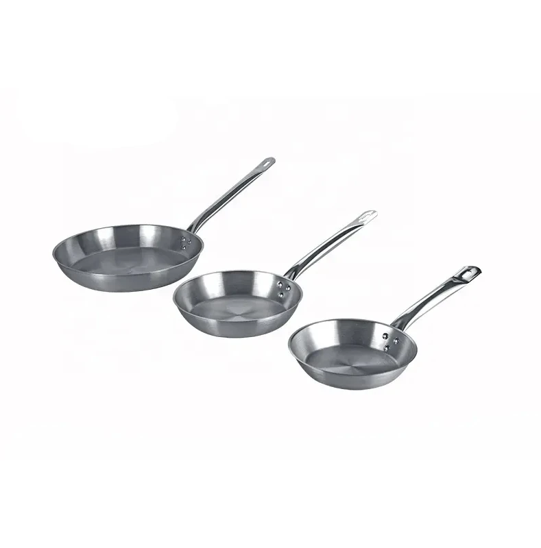 Factory Customized Food Grade Home Cooking Pan Steel Stainless Non-Stick Frying Pans Set For Restaurant