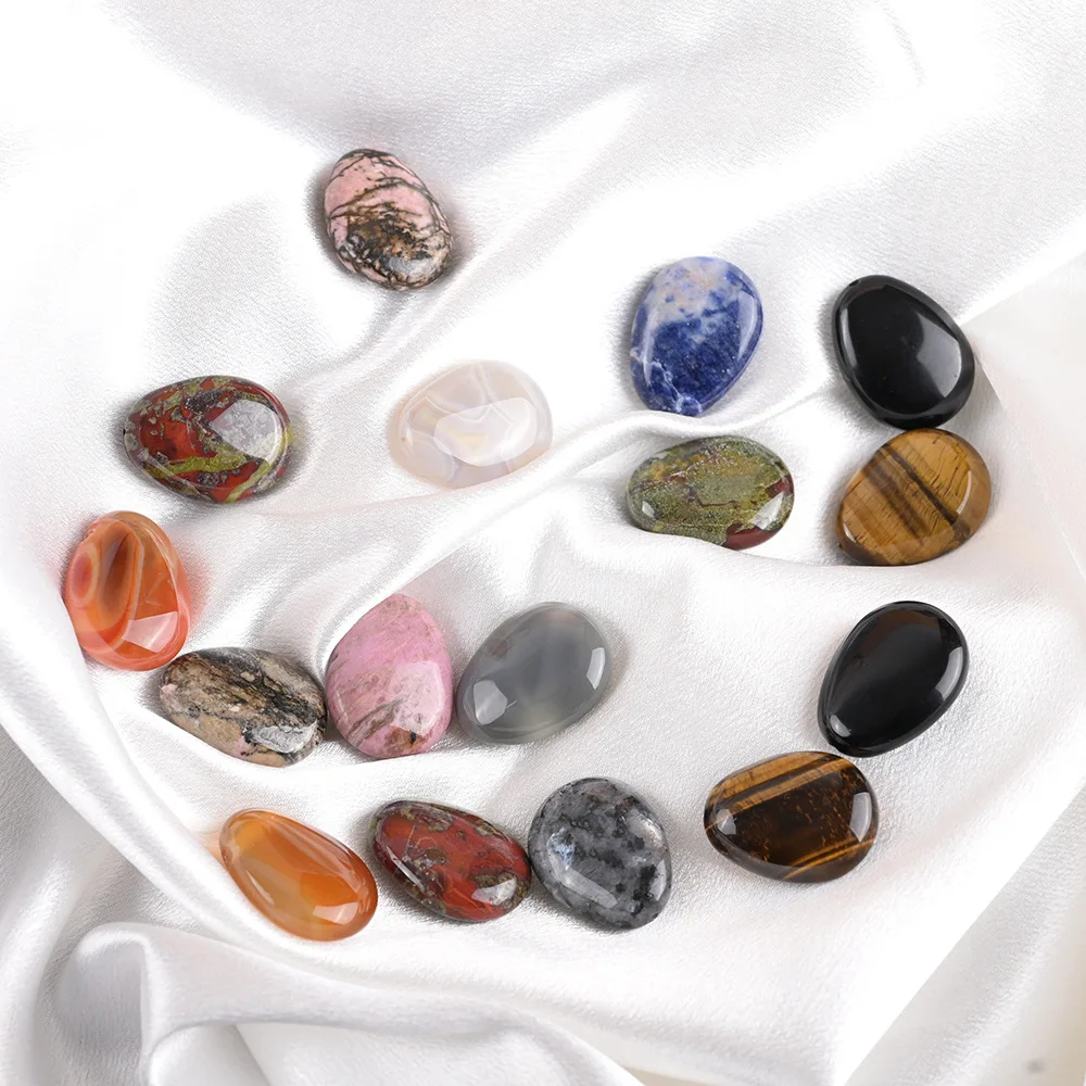 Natural Crystal Raw Stone Keychain Teardrop-shaped Ore Accessories Buckle Diy Bag Pendant Accessories Wholesale