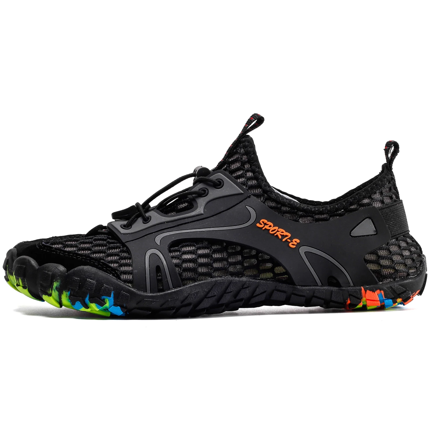 2021 Hot sales mesh fabric pig nubuck hole rubber outsole seashore beach walking wading shoes