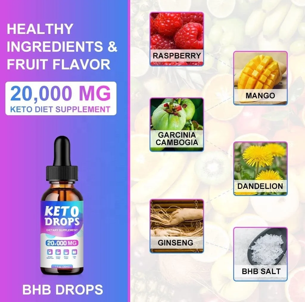 OEM Кето-капли быстрая горелка с L-карнитиновыми минеральными питательными веществами добавка быстрое подавление аппетита 60 мл жидкие капли Кето