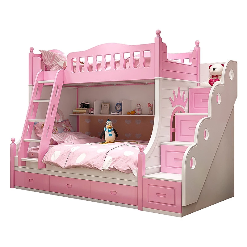 factory prices cheap children bunk bed with ladders for home furniture bedroom furniture