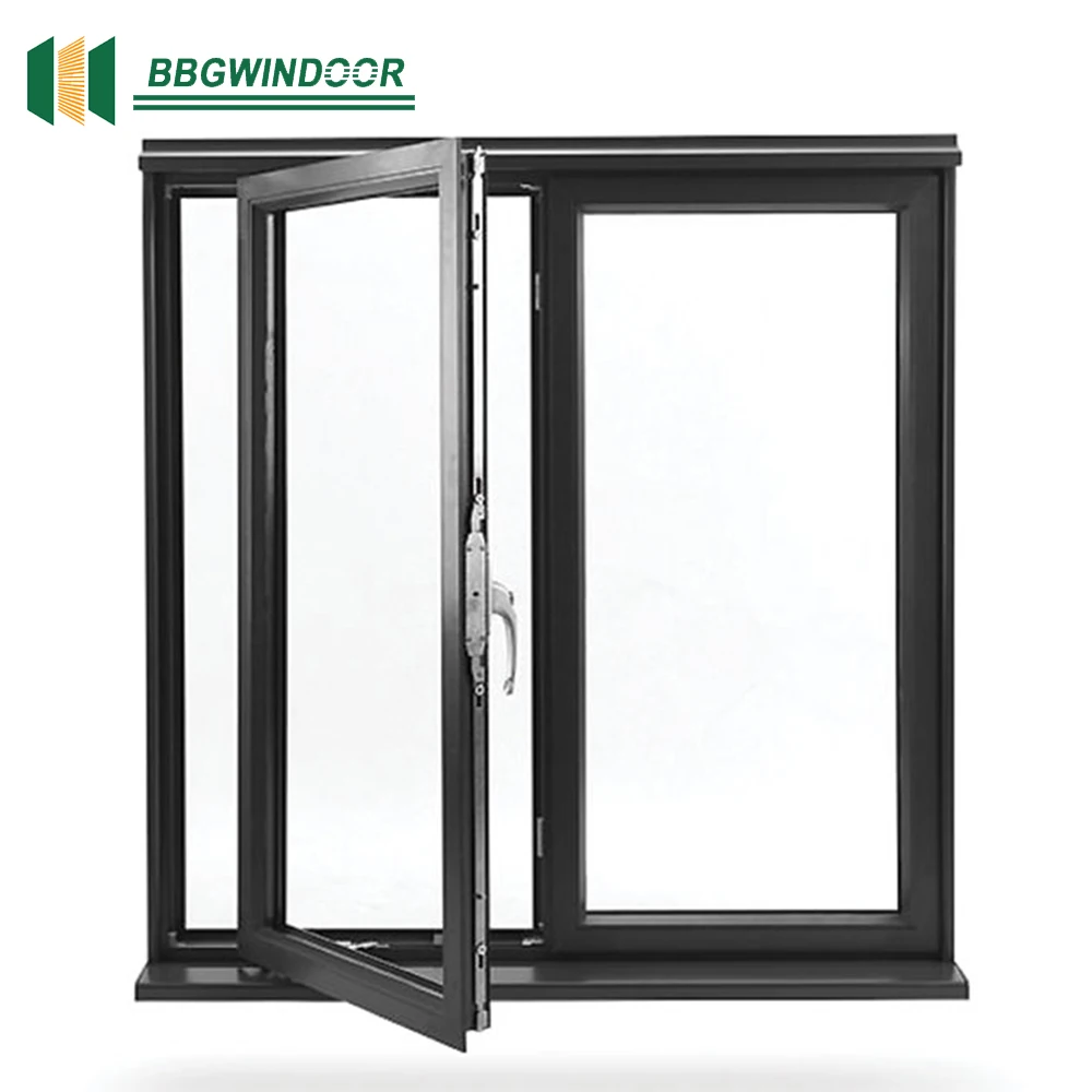 Lukliving Casement Window Customized Design Double Glazing/Triple Glazing Black Casement Windows