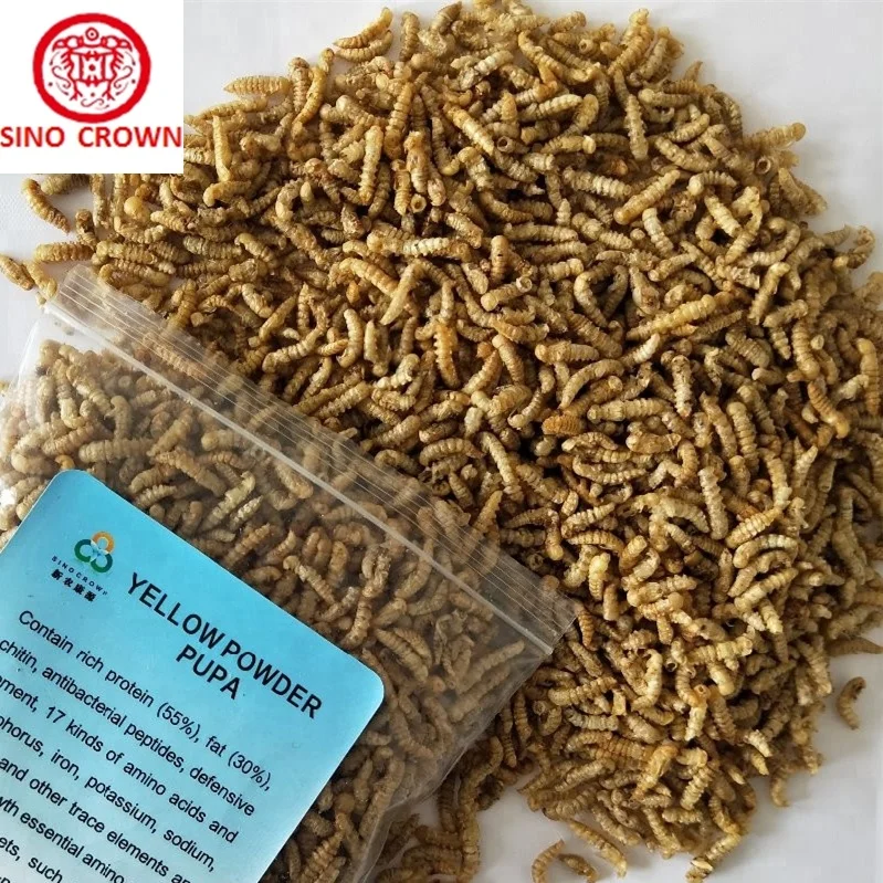 Сушеные мучные черви для птичьего корма