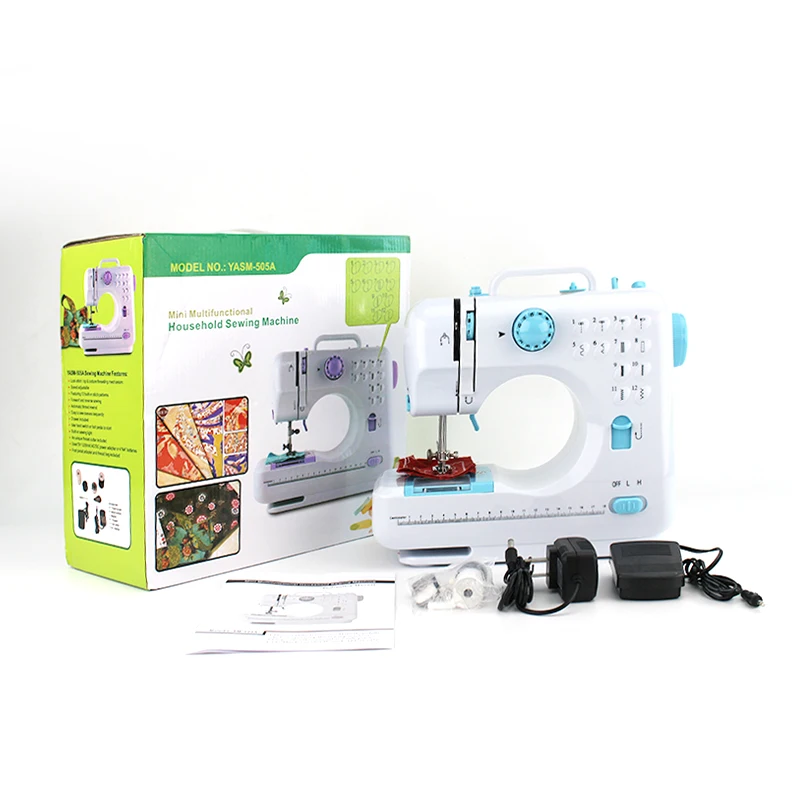 Factory Price Mini 12 Stitches Sewing Machine Household Multi-function Double Thread And Speed Free-Arm Crafting Mending Machine