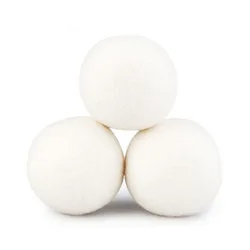 Organic Fair Trade Reusable Fabric Softener Wool Laundry Dryer Balls New Zealand Wool Natural Handmade, Black Penguin