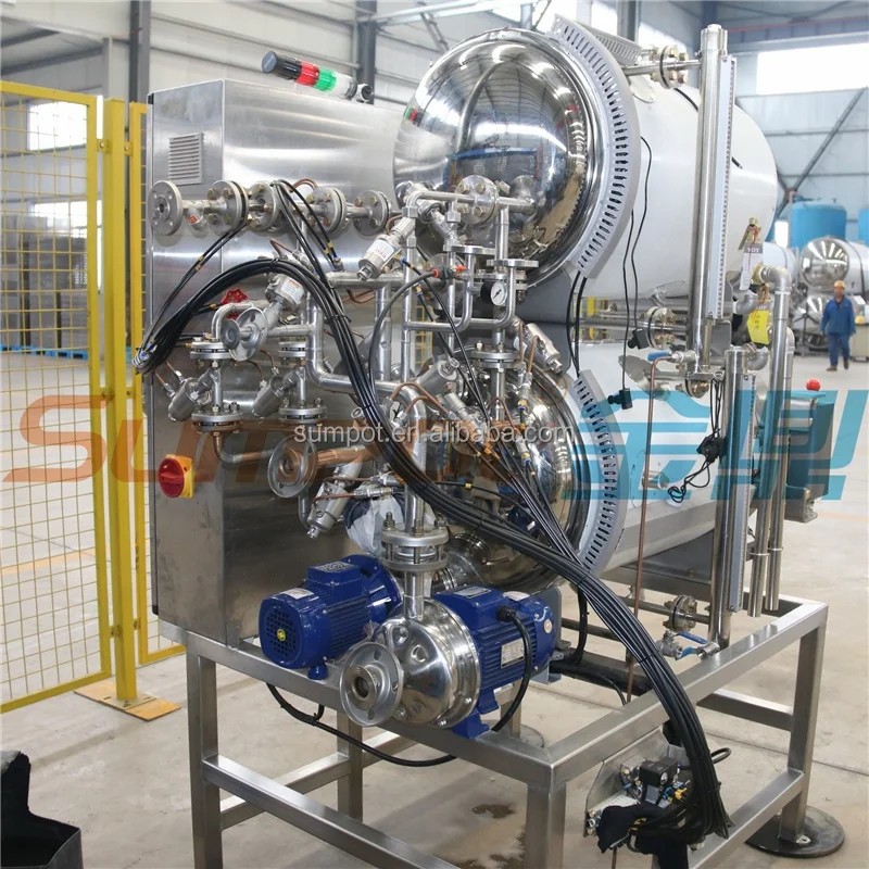 high efficiency horizontal autoclave pet cat dog canned food retort machine