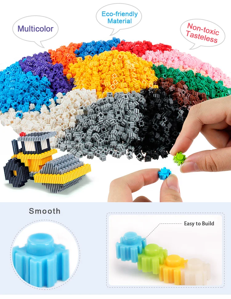 15 Years Toy Manufacturer Plastic ABS 40 Colors 3D Diamond Build Blocks 1kg Bag Pack Artkal building block sets