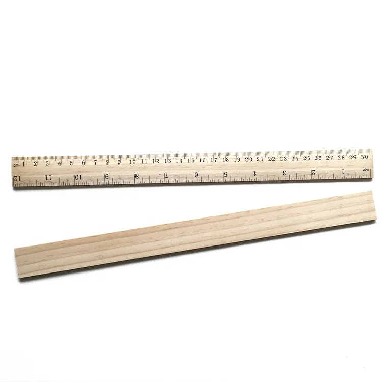 
12 Inch 30 cm Student wooden wood Rulers with metal edge  (62126263586)