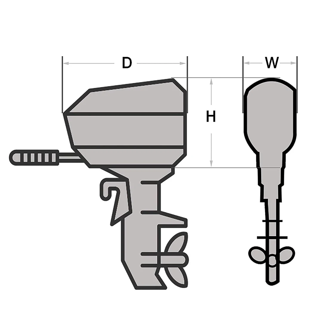 Waterproof Boat Engine Cover 600D Heavy Duty Motor Hood Cover Outboard Motor Cover