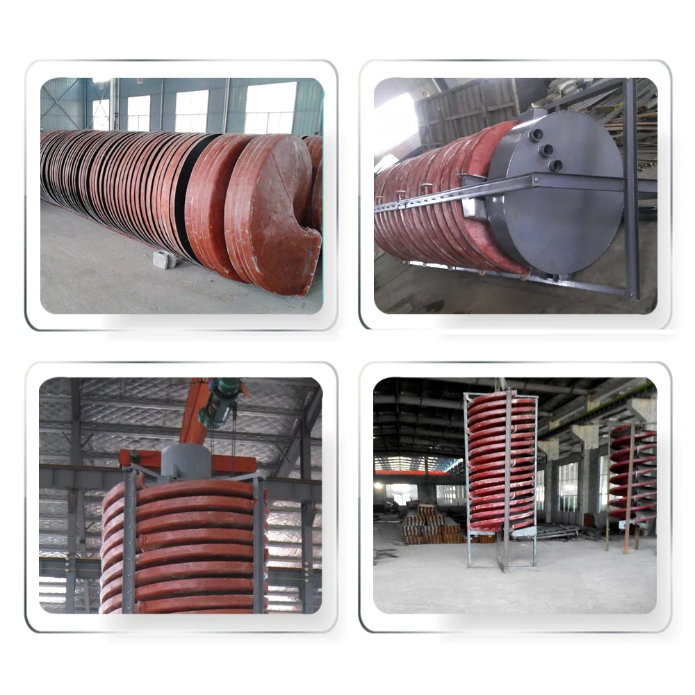 Sand Minerals Separation Energy & Mining Fiber Glass Screw Spiral Chute Customized