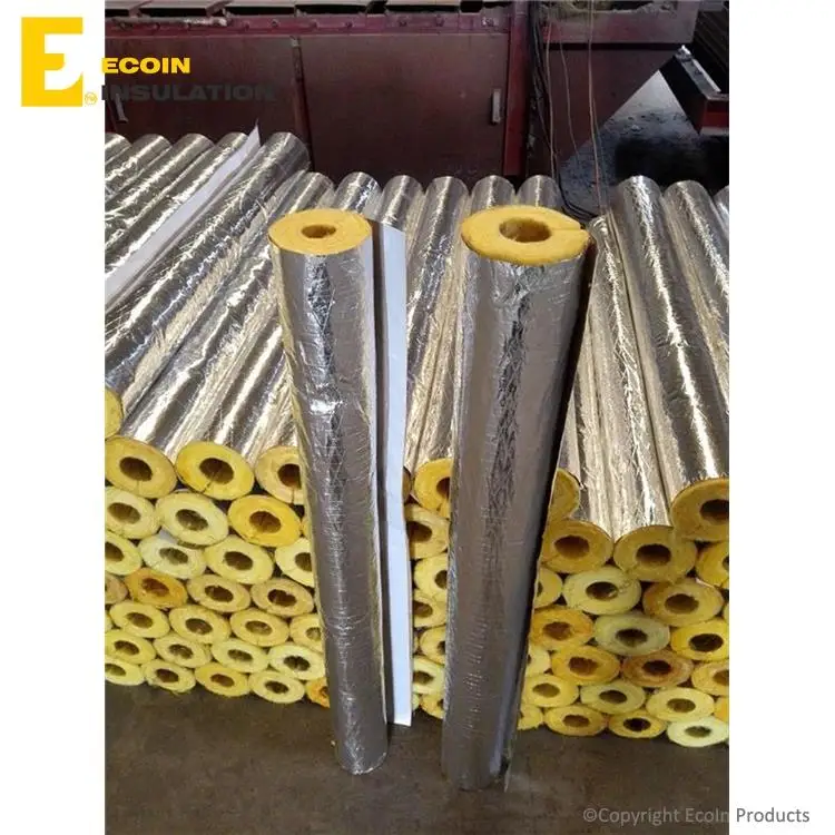 Large Diameter Fiber Glass Wool Pipe Thermal Insulation for Cold and Heat Tube