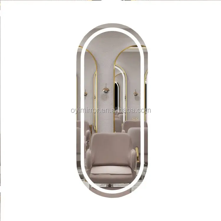 2024 Factory Direct sales Modern light touch switch Led lights smart barber shop lighting modeling fog removal mirror