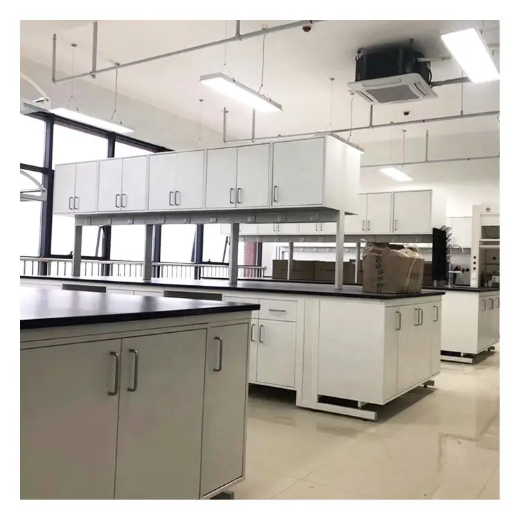 School hospital generic lab bench furniture lab island bench steel work bench with sink