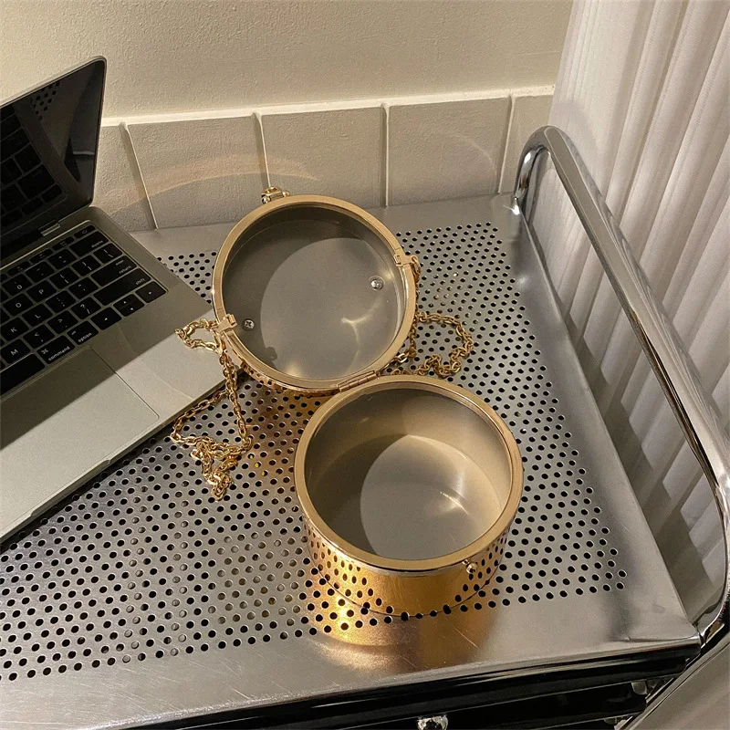 2023 Acrylic Wedding Handbags metal chain sling crossbody bag women dinner clutch bag evening bags luxury design clutch purse