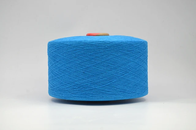 Cheap Wholesale fancy yarn 100% Recycled Blended Polyester Open End Cotton Knitting Yarn For Socks Technics Material