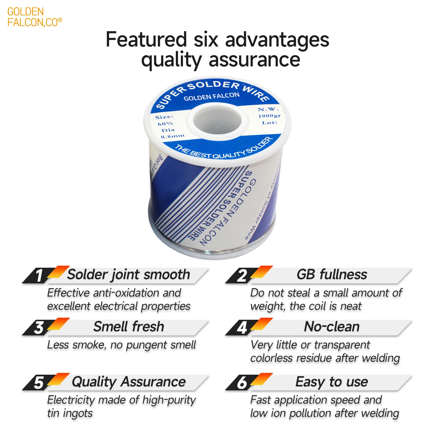 soldering wire 1kg 0.8mm Welding wires  Sn60Pb40 Solder Tin wire 60 40 Flux Rosin Activated Cored 1000g