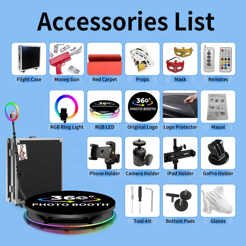 360 фотобудка Автоматическая реквизит машина корпус Ipad камера 115 см