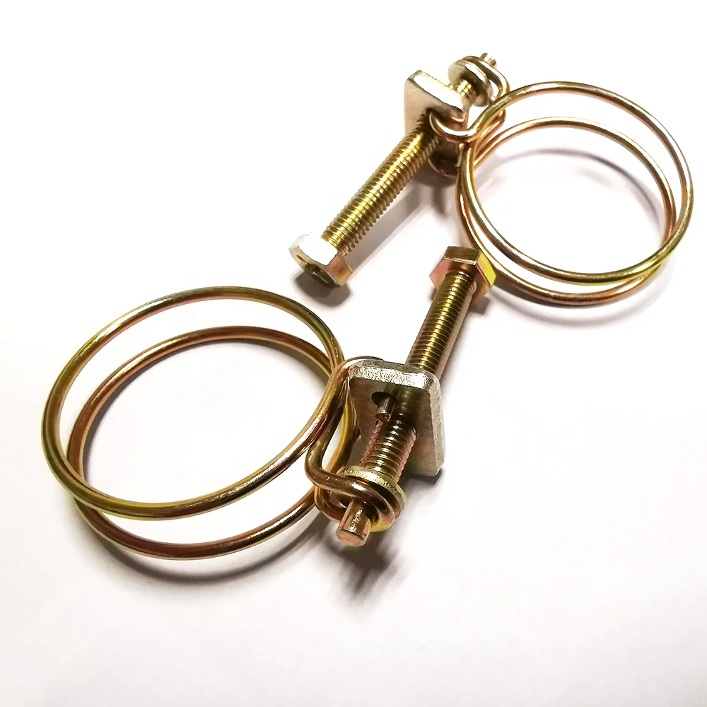 Customized Strong Wire Ring Pipe Clips Adjustable Metal Tube Clamps Clips Galvanized Steel Double Wire Hose Clamps Manufacturer