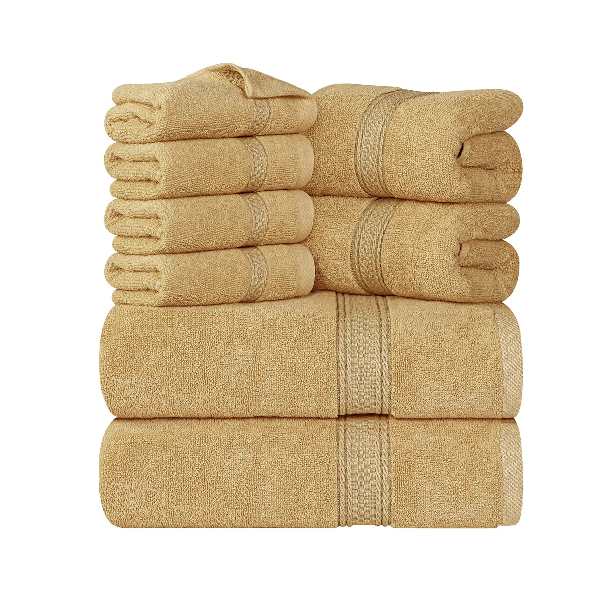 Wholesale Luxury Fluffy Thick Terry Soft Custom Packs Bathroom 100% Egyptian Cotton Bath Towel Set