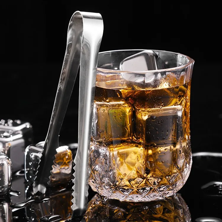 Bar accessories cooling stones food grade stainless steel 304 whiskey ice cube for cola red wine whiskey  drinks