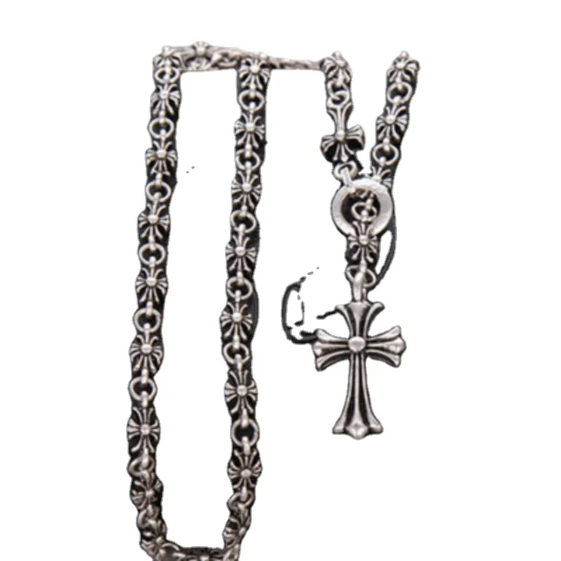 Fashionable Cross Necklace with Cross Pendant Necklace Chrome CH Cross Necklace for Women Men