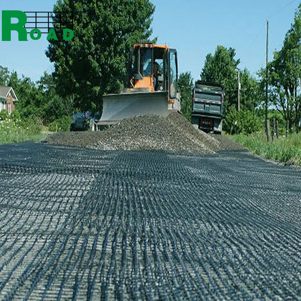 Reinforcement Geogrid Ground Stabilization Civil Engineering Polyester Geogrid 50kn 100kn 150kn
