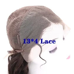 MuShang Popular Natural Straight  Hair Wigs For Girl Lace Frontal Closure 100% Brazilian Black Remy Virgin Human Hair Wigs