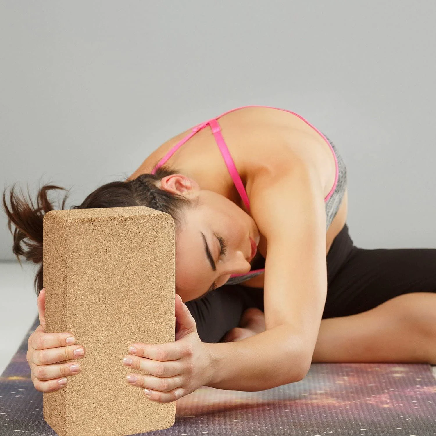 
Wholesale 100% Natural Natural Eco-friendly With Logo Cork Custom Printed Yoga Block 