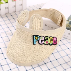 Новинка от производителя, корейская детская летняя Складная соломенная шляпа, Детская летняя Пустая Шляпа с козырьком от солнца, Солнцезащитная шляпа