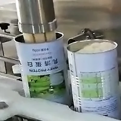 High accuracy double nozzles automatic weighing filling capping machines goat milk powder packing machine